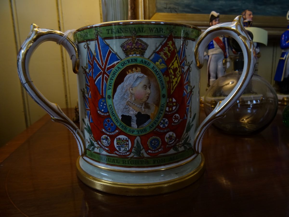 Copeland Boer War commemorative 3-handles loving cup